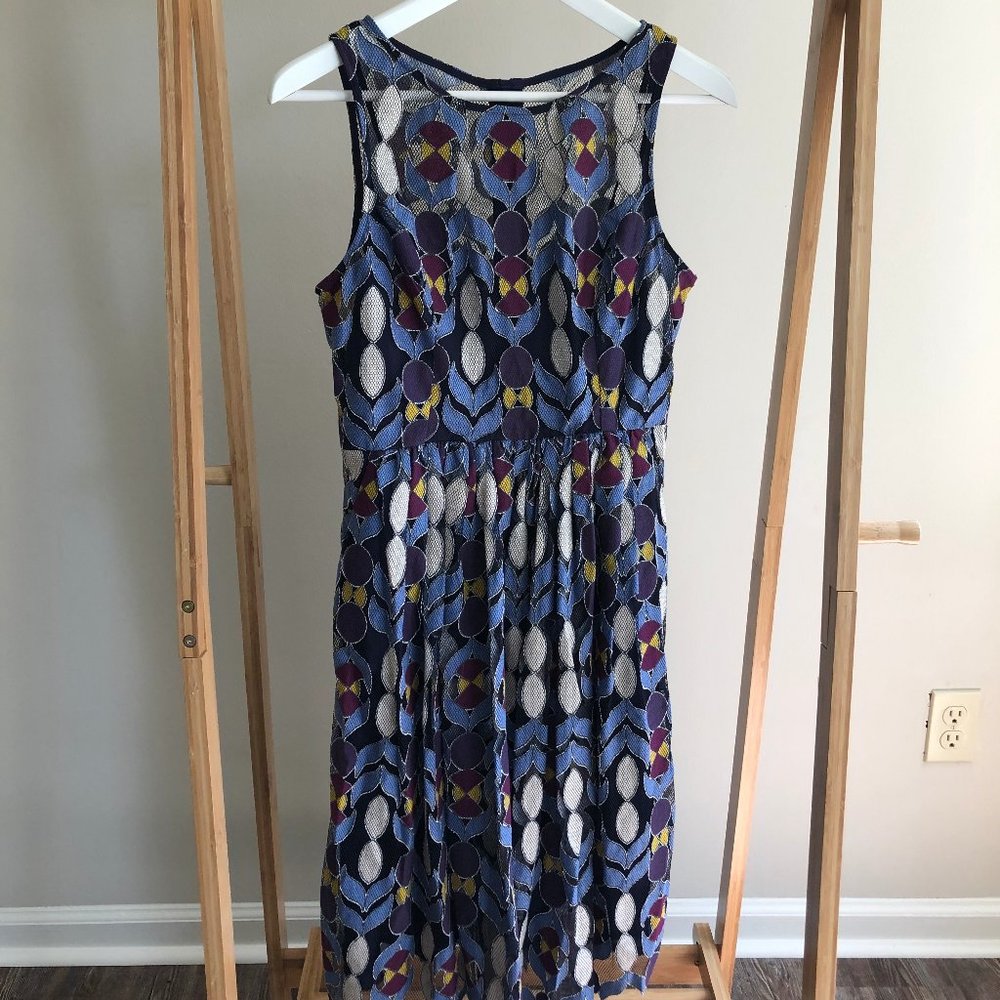 Anthropologie Maeve Geo Midi Dress